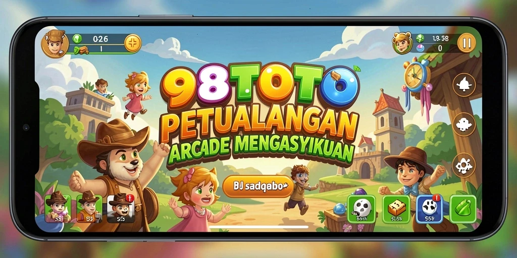 Tampilan screenshot <strong>98TOTO</strong> menampilkan aksi Arcade yang seru dan dinamis.