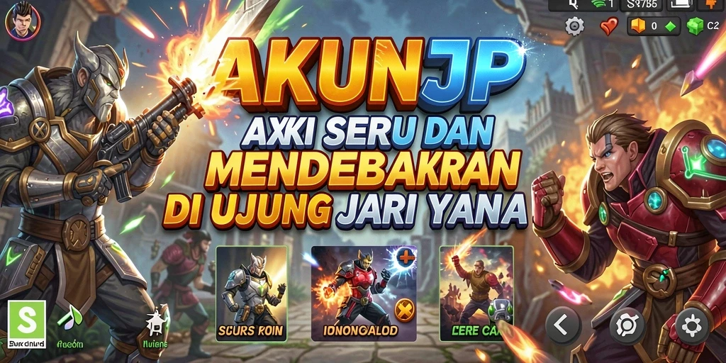 Tangkapan layar menampilkan gameplay seru dalam AKUNJP.