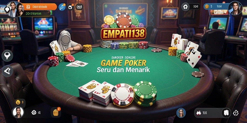 Tampilan gameplay poker yang mendebarkan di EMPATI138.
