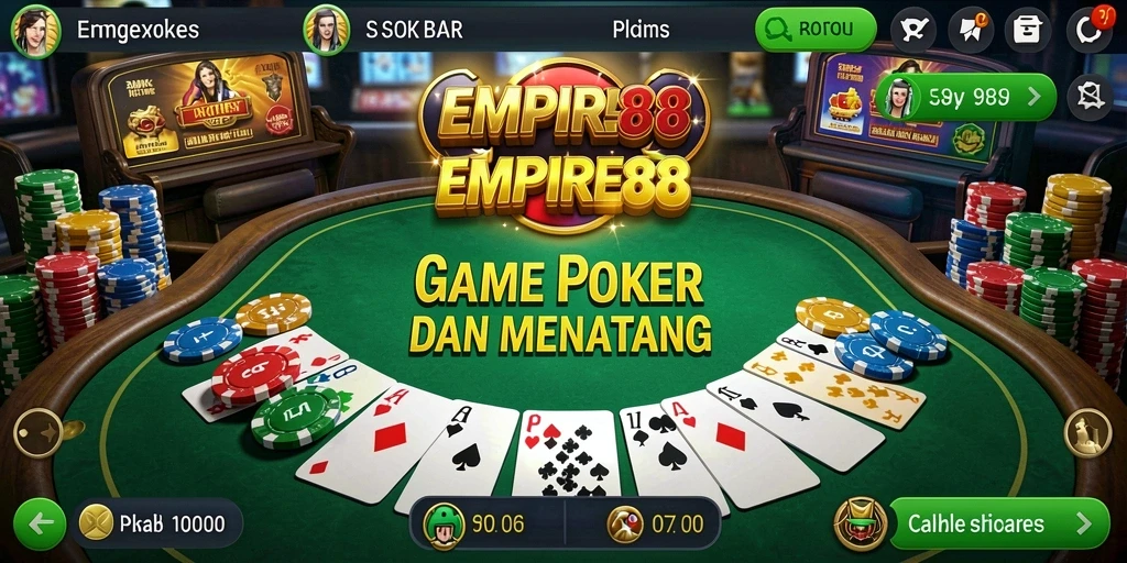 Screenshot gameplay EMPIRE88 dengan aksi seru dalam permainan Poker.