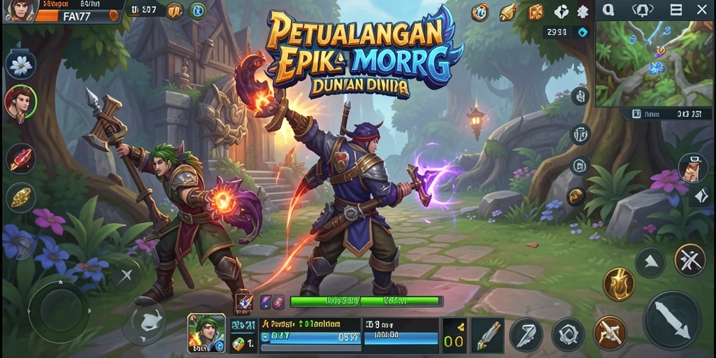 Tampilan gameplay seru dalam petualangan MMORPG FAV77.