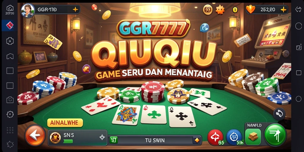 Screenshot GGR7777 menampilkan gameplay QiuQiu yang seru.
