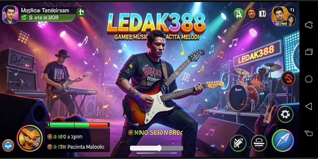 Tampilan gameplay LEDAK388 dengan fitur musik yang interaktif dan menyenangkan.