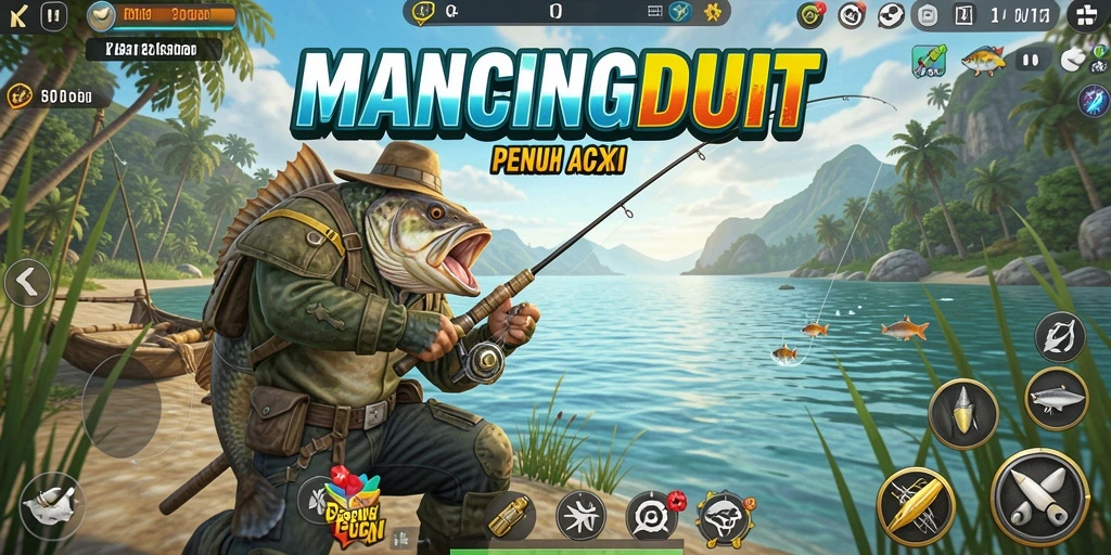 Screenshot gameplay <strong>MANCINGDUIT</strong> dengan pertarungan epik antar karakter.