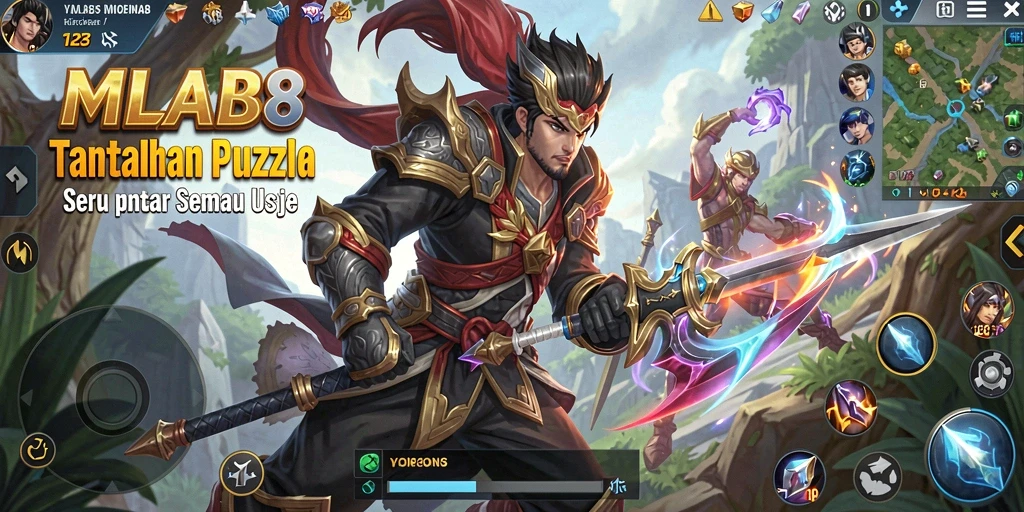 Tampilan menarik gameplay puzzle MLBB8 yang mendebarkan.