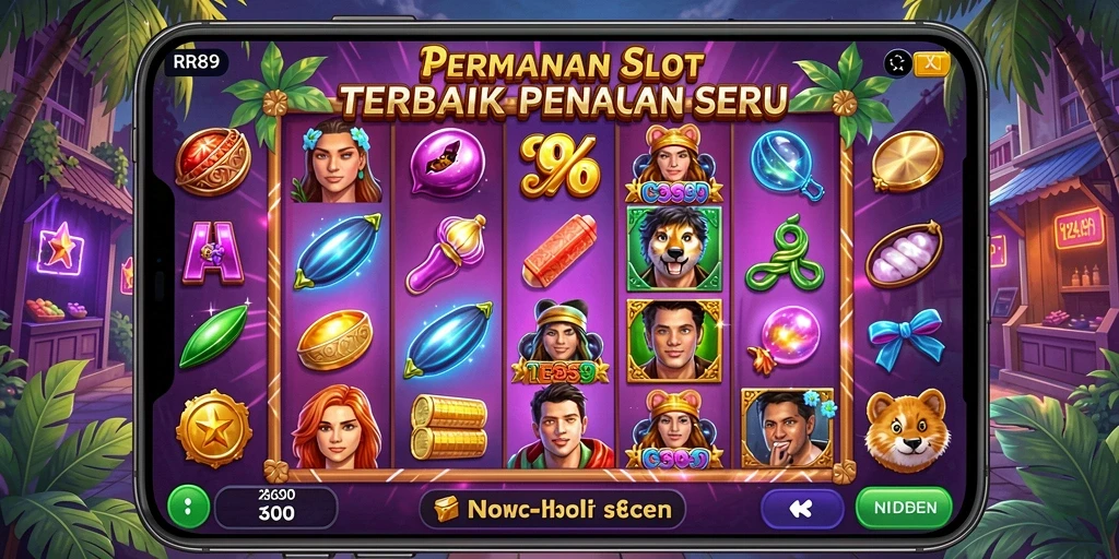 Screenshot gameplay RR89 menunjukkan tampilan slot yang menarik dan penuh warna.
