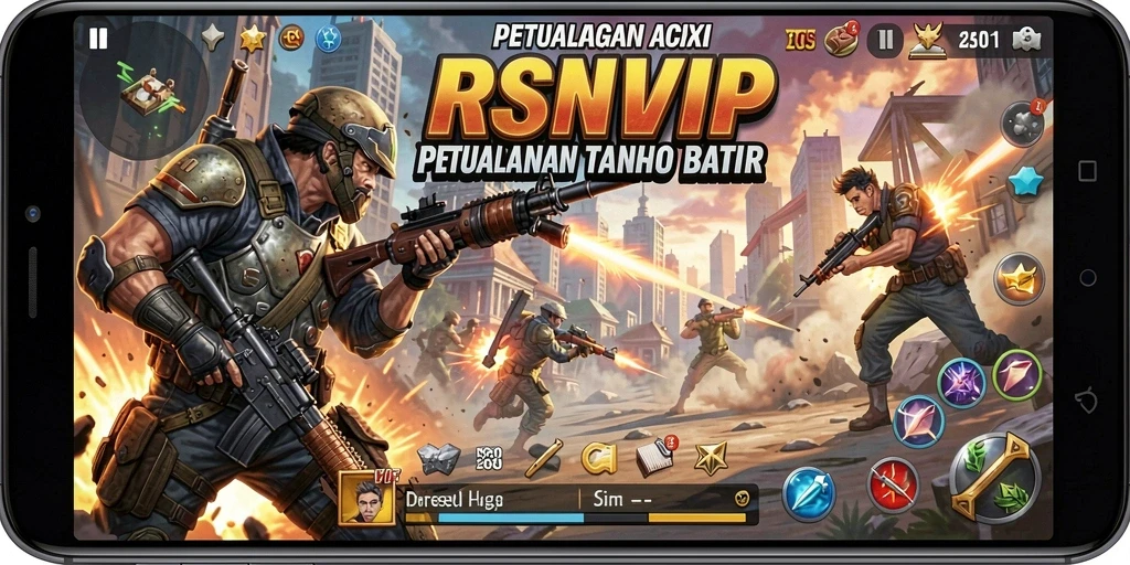 Tampilan gameplay seru dan mendebarkan dari RSNVIP.