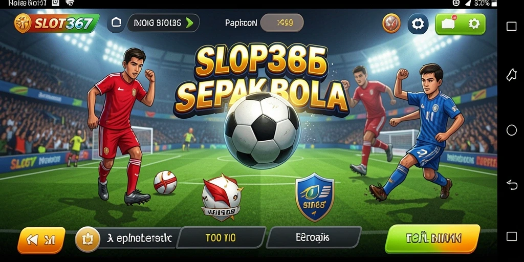 Tampilan gameplay SLOT367 yang menarik dengan tema sepak bola.